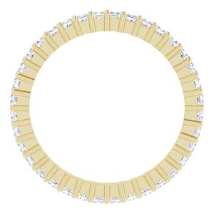10K Yellow Gold 3/4 CTW Natural Diamond Eternity Band Size 5.75