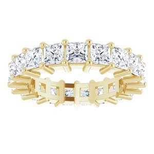 10K Yellow Gold 3 3/4 CTW Natural Diamond Eternity Band Size 5.75