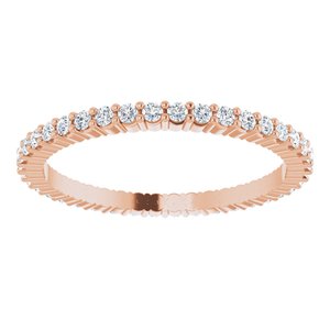 14K Rose Gold 1/3 CTW Lab-Grown Diamond Eternity Band Size 6