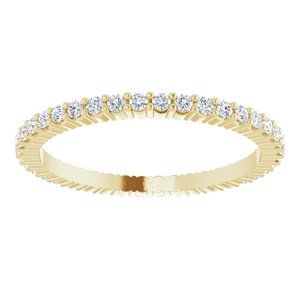 14K Yellow Gold 1/3 CTW Lab-Grown Diamond Eternity Band Size 6