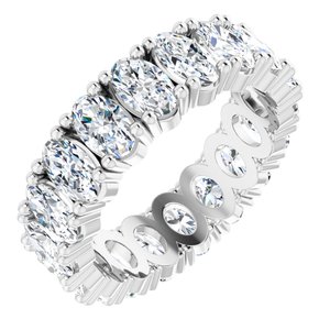 14K White Gold 4 1/2 CTW Natural Diamond Eternity Band Size 5