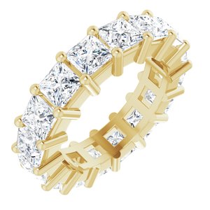 10K Yellow Gold 4 1/2 CTW Natural Diamond Eternity Band Size 5