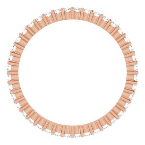 10K Rose Gold 1/3 CTW Lab-Grown Diamond Eternity Band Size 5.75