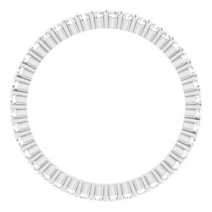 10K White Gold 1/3 CTW Lab-Grown Diamond Eternity Band Size 5.75
