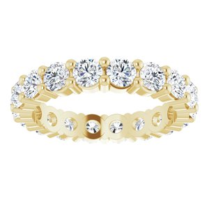 10K Yellow Gold 2 1/6 CTW Natural Diamond Eternity Band Size 6