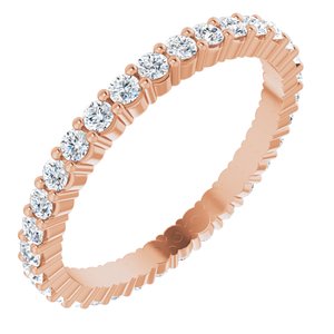 14K Rose Gold 5/8 CTW Lab-Grown Diamond Eternity Band Size 6