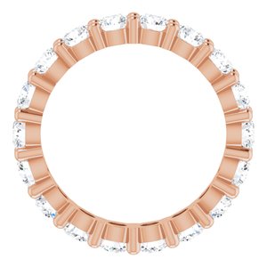 10K Rose Gold 2 1/6 CTW Natural Diamond Eternity Band Size 6