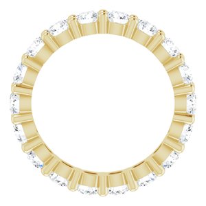 10K Yellow Gold 2 1/6 CTW Natural Diamond Eternity Band Size 6