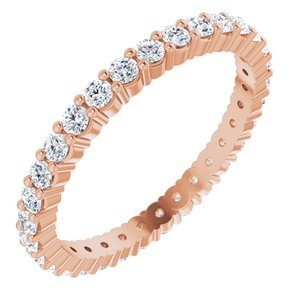 10K Rose Gold 5/8 CTW Lab-Grown Diamond Eternity Band Size 6