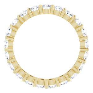 14K Yellow Gold 1 1/2 CTW Lab-Grown Diamond Eternity Band Size 6