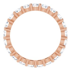 10K Rose Gold 1 1/2 CTW Lab-Grown Diamond Eternity Band Size 6