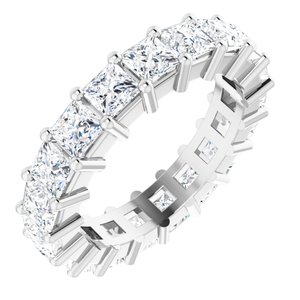 10K White Gold 3 3/4 CTW Natural Diamond Eternity Band Size 6
