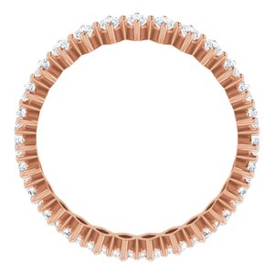14K Rose Gold 1 7/8 CTW Natural Diamond Eternity Band Size 6