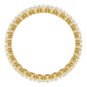 14K Yellow Gold 1 7/8 CTW Natural Diamond Eternity Band Size 6