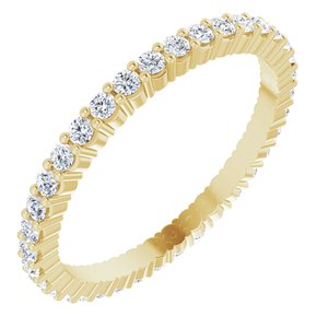 10K Yellow Gold 1/2 CTW Natural Diamond Eternity Band Size 6.25