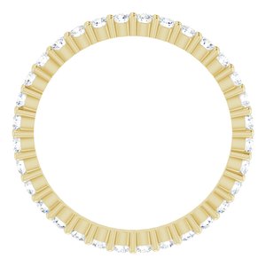 14K Yellow Gold 5/8 CTW Lab-Grown Diamond Eternity Band Size 6