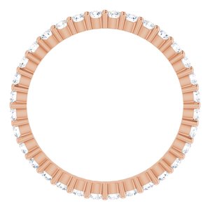 10K Rose Gold 5/8 CTW Natural Diamond Eternity Band Size 6