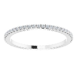 10K White Gold 1/5 CTW Lab-Grown Diamond Eternity Band Size 6