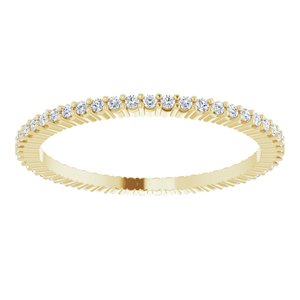 10K Yellow Gold 1/5 CTW Natural Diamond Eternity Band Size 6