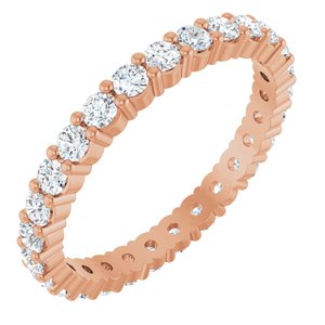 10K Rose Gold 3/4 CTW Lab-Grown Diamond Eternity Band Size 6