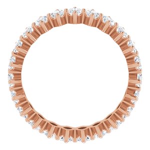 14K Rose Gold 3 CTW Natural Diamond Eternity Band Size 6