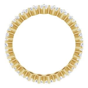 14K Yellow Gold 3 CTW Natural Diamond Eternity Band Size 6