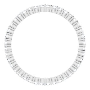 Platinum 3/8 CTW Natural Diamond Eternity Band Size 6