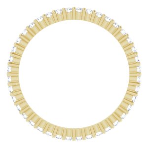 10K Yellow Gold 1/3 CTW Natural Diamond Eternity Band Size 6