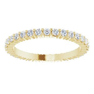 10K Yellow Gold 1/2 CTW Natural Diamond Eternity Band Size 4.5