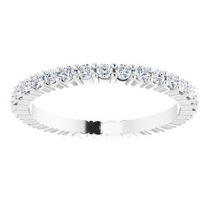 14K White Gold 1/2 CTW Lab-Grown Diamond Eternity Band Size 4.5