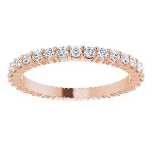 10K Rose Gold 1/2 CTW Natural Diamond Eternity Band Size 4.5