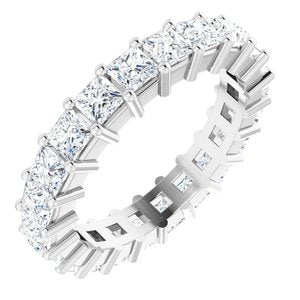 10K White Gold 2 3/8 CTW Natural Diamond Eternity Band Size 5.75
