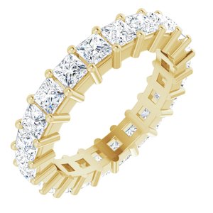 10K Yellow Gold 2 3/8 CTW Natural Diamond Eternity Band Size 5.75