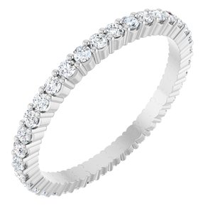14K White Gold 1/2 CTW Lab-Grown Diamond Eternity Band Size 6