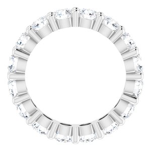 10K White Gold 3 7/8 CTW Natural Diamond Eternity Band Size 6
