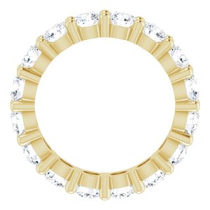 10K Yellow Gold 3 7/8 CTW Natural Diamond Eternity Band Size 6