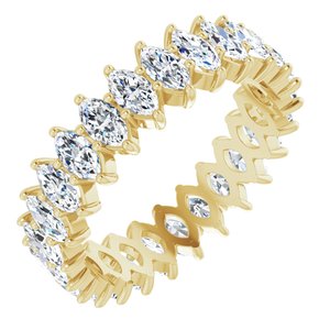 14K Yellow Gold 2 1/3 CTW Natural Diamond Eternity Band Size 6