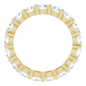14K Yellow Gold 2 1/2 CTW Lab-Grown Diamond Eternity Band Size 6