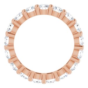10K Rose Gold 2 1/2 CTW Natural Diamond Eternity Band Size 6