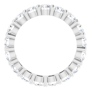 10K White Gold 2 1/2 CTW Natural Diamond Eternity Band Size 6