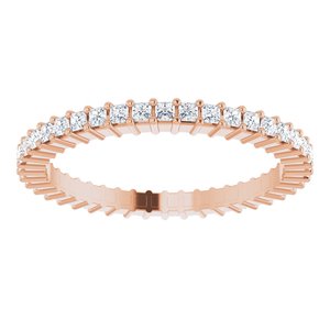 14K Rose Gold 3/8 CTW Lab-Grown Diamond Eternity Band Size 6