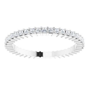 14K White Gold 3/8 CTW Lab-Grown Diamond Eternity Band Size 6
