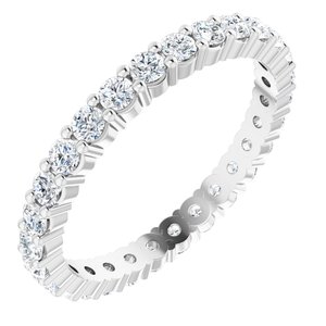 10K White Gold 3/4 CTW Lab-Grown Diamond Eternity Band Size 6.25