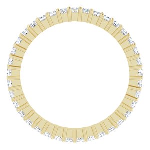 10K Yellow Gold 3/4 CTW Natural Diamond Eternity Band Size 6