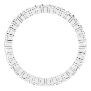 14K White Gold 9/10 CTW Natural Diamond Eternity Band Size 6