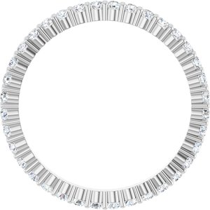 Platinum 1/2 CTW Natural Diamond Eternity Band Size 6