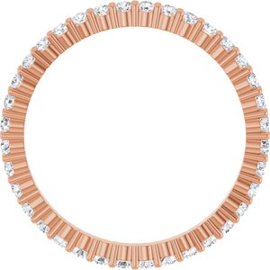 14K Rose Gold 1/2 CTW Natural Diamond Eternity Band Size 6