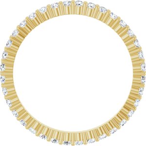 14K Yellow Gold 1/2 CTW Natural Diamond Eternity Band Size 6