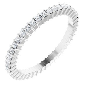 14K White Gold 3/8 CTW Lab-Grown Diamond Eternity Band Size 6