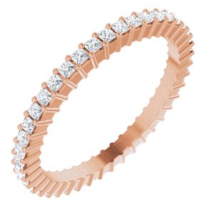 14K Rose Gold 3/8 CTW Lab-Grown Diamond Eternity Band Size 6
